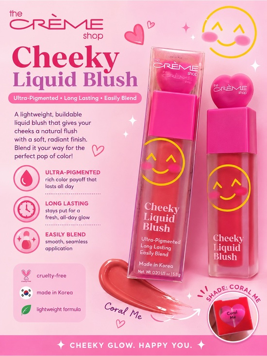 The Creme Shop Other - The Crème Shop Cheeky Liquid Blush – Coral Me – New